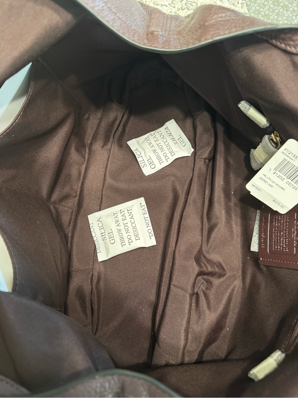 Coach Pebbled Leather Shoulder Bag in Plum Brown - Picture 4 of 12